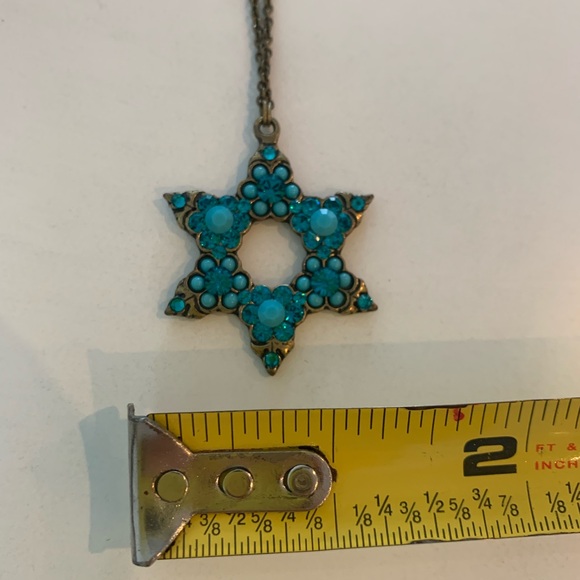 Holiday Sale! 🤩 Michal Negrin Star of David Pendant Necklace - Turquoise - Picture 6 of 9